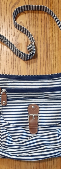 Denim striped crossbody bag - Picture 2 of 4